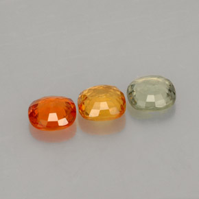 Gemas de zafiro multicolor natural de  ct, corte cojín, VVS-VS