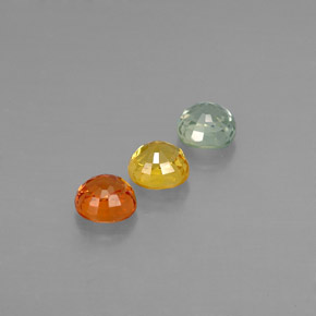 Gemas de zafiro multicolor natural de  ct, corte cojín, VVS-VS