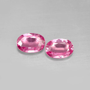 Gemas de zafiro rosa natural de  ct, corte óvalo, VS
