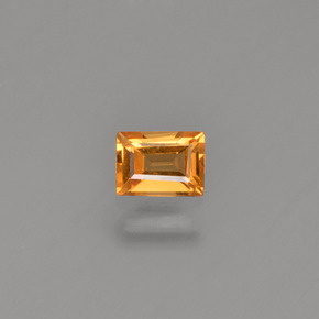 Zafiro naranja natural de 0,24 ct, baguette, VVS