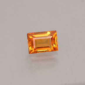 Zafiro naranja natural de 0,27 ct, baguette, VS-SI