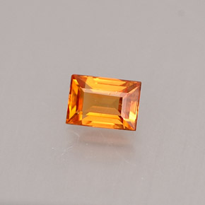 Zafiro naranja natural de 0,27 ct, baguette, VS-SI