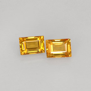 Gemas de zafiro amarillo natural de  ct, baguette, VVS-VS