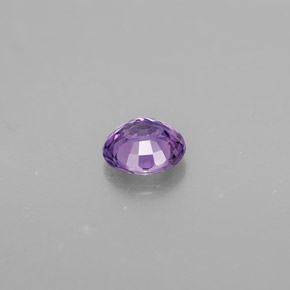 Zafiro violeta natural de 0,47 ct, corte redondo, VVS-VS