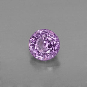 Zafiro rosa natural de 0,48 ct, corte redondo, VVS-VS