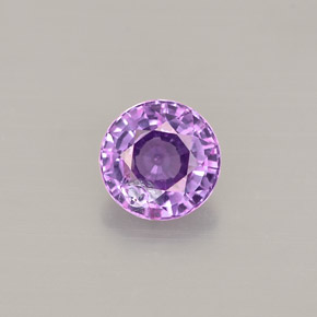 Zafiro violeta natural de 0,52 ct, corte redondo, VVS-VS