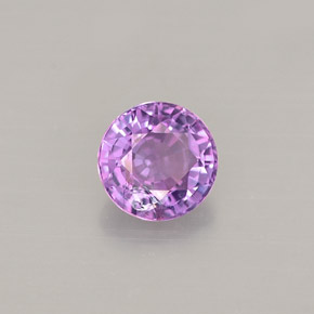 Zafiro violeta natural de 0,52 ct, corte redondo, VVS-VS