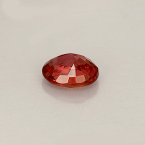 Zafiro naranja natural de 0,64 ct, corte óvalo, VVS-VS