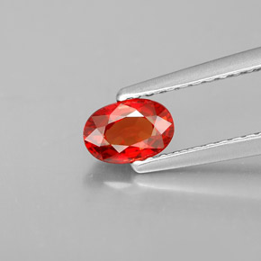 Zafiro naranja natural de 0,60 ct, corte óvalo, VVS-VS