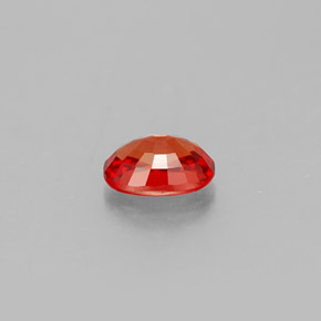 Zafiro naranja natural de 0,60 ct, corte óvalo, VVS-VS