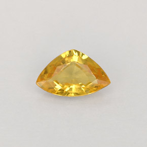 Zafiro amarillo natural de 0,40 ct, trillón, VVS-VS