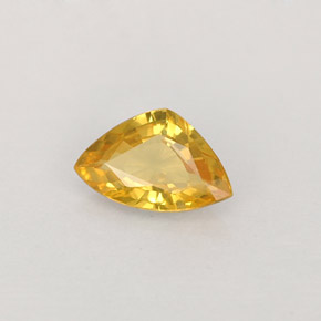 Zafiro amarillo natural de 0,40 ct, trillón, VVS-VS