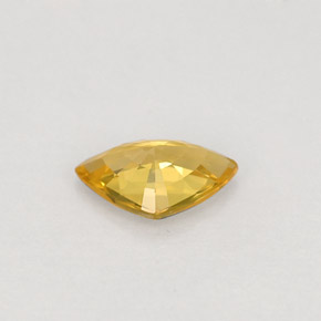 Zafiro amarillo natural de 0,40 ct, trillón, VVS-VS