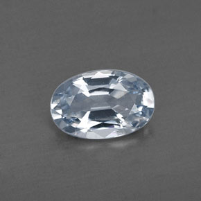 Zafiro gris natural de 0,52 ct, corte óvalo, VVS-VS