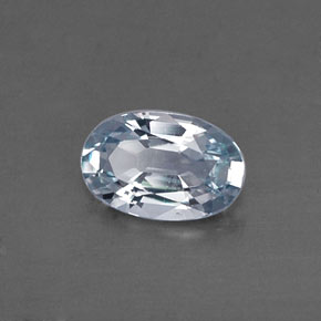 Zafiro gris natural de 0,52 ct, corte óvalo, VVS-VS