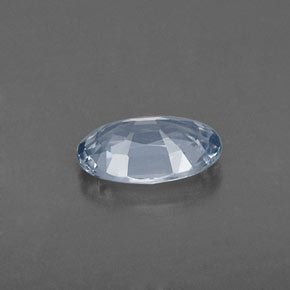 Zafiro gris natural de 0,52 ct, corte óvalo, VVS-VS