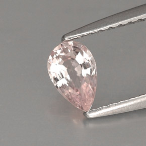 Zafiro rosa natural de 0,48 ct, en forma de pera, VVS-VS