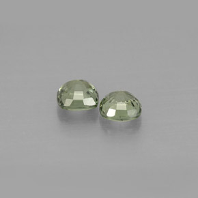 Gemas de zafiro verde natural de  ct, corte cojín, VVS-VS