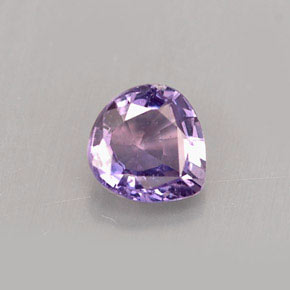 Zafiro violeta natural de 0,53 ct, en forma de pera, VS