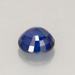 Zafiro azul natural de 1,11 ct, corte redondo, VVS-VS