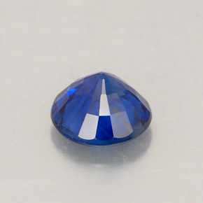 Zafiro azul natural de 1,02 ct, corte redondo, VS
