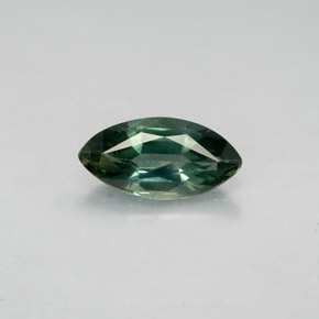 Zafiro verde natural de 1,40 ct, marquesa, VS