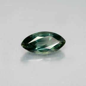 Zafiro verde natural de 1,40 ct, marquesa, VS