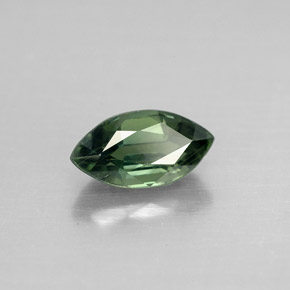 Zafiro verde natural de 1,40 ct, marquesa, VS