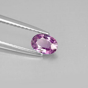 Zafiro violeta natural de 0,50 ct, corte óvalo, VVS-VS