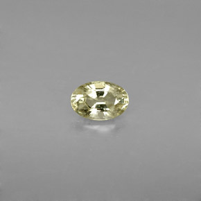 Zafiro amarillo natural de 0,61 ct, corte óvalo, VS