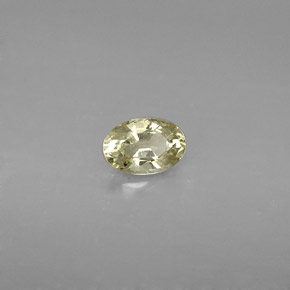 Zafiro amarillo natural de 0,61 ct, corte óvalo, VS