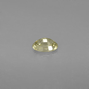 Zafiro amarillo natural de 0,61 ct, corte óvalo, VS