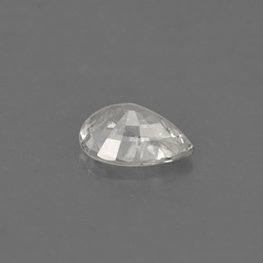 Zafiro blanco natural de 0,39 ct, en forma de pera, VS