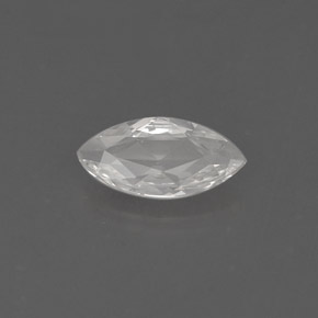 Zafiro blanco natural de 0,54 ct, marquesa, VVS