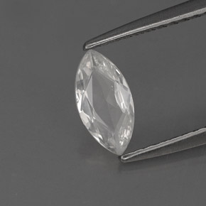Zafiro blanco natural de 0,54 ct, marquesa, VVS