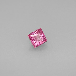 Zafiro rosa natural de 0,46 ct, cuadrado, VS