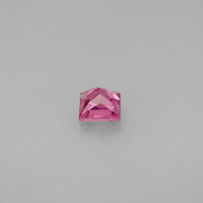 Zafiro rosa natural de 0,46 ct, cuadrado, VS