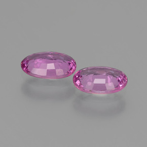 Gemas de zafiro rosa natural de  ct, corte óvalo, VVS-VS