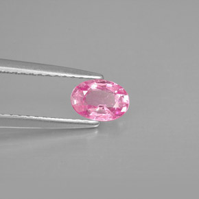 Zafiro rosa natural de 0,61 ct, corte óvalo, VS