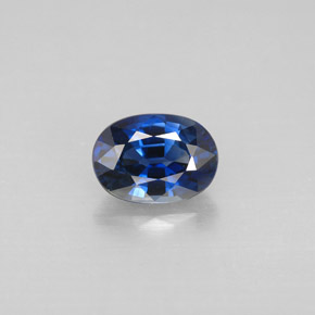 Zafiro azul natural de 1,21 ct, corte óvalo, VVS-VS
