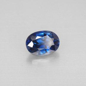 Zafiro azul natural de 1,21 ct, corte óvalo, VVS-VS