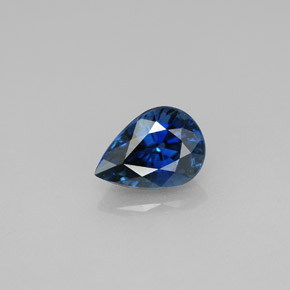 Zafiro azul natural de 1,12 ct, en forma de pera, VVS