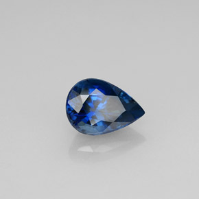 Zafiro azul natural de 1,12 ct, en forma de pera, VVS