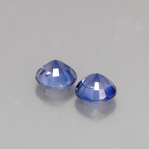 Gemas de zafiro azul natural de  ct, corte redondo, VVS
