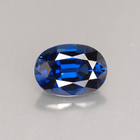 Zafiro azul natural de 1,14 ct, corte óvalo, VVS-VS