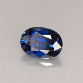 Zafiro azul natural de 1,14 ct, corte óvalo, VVS-VS