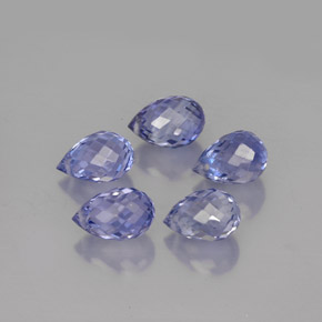 Gemas de zafiro violeta natural de  ct, briolette, VVS-VS