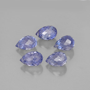 Gemas de zafiro violeta natural de  ct, briolette, VVS-VS