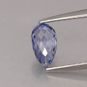 Zafiro azul natural de 1,19 ct, briolette, VVS
