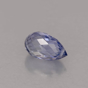 Zafiro azul natural de 1,19 ct, briolette, VVS
